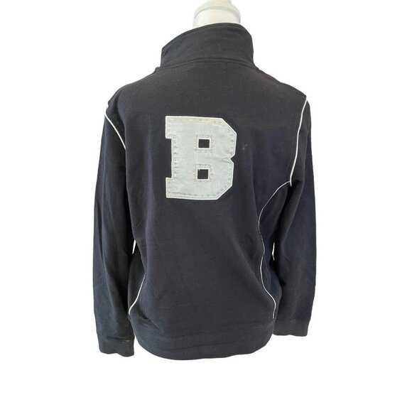 BCBGMaxazria Y2K Black Athletic Full Zip Jacket with Rhinestones - Picture 2 of 11